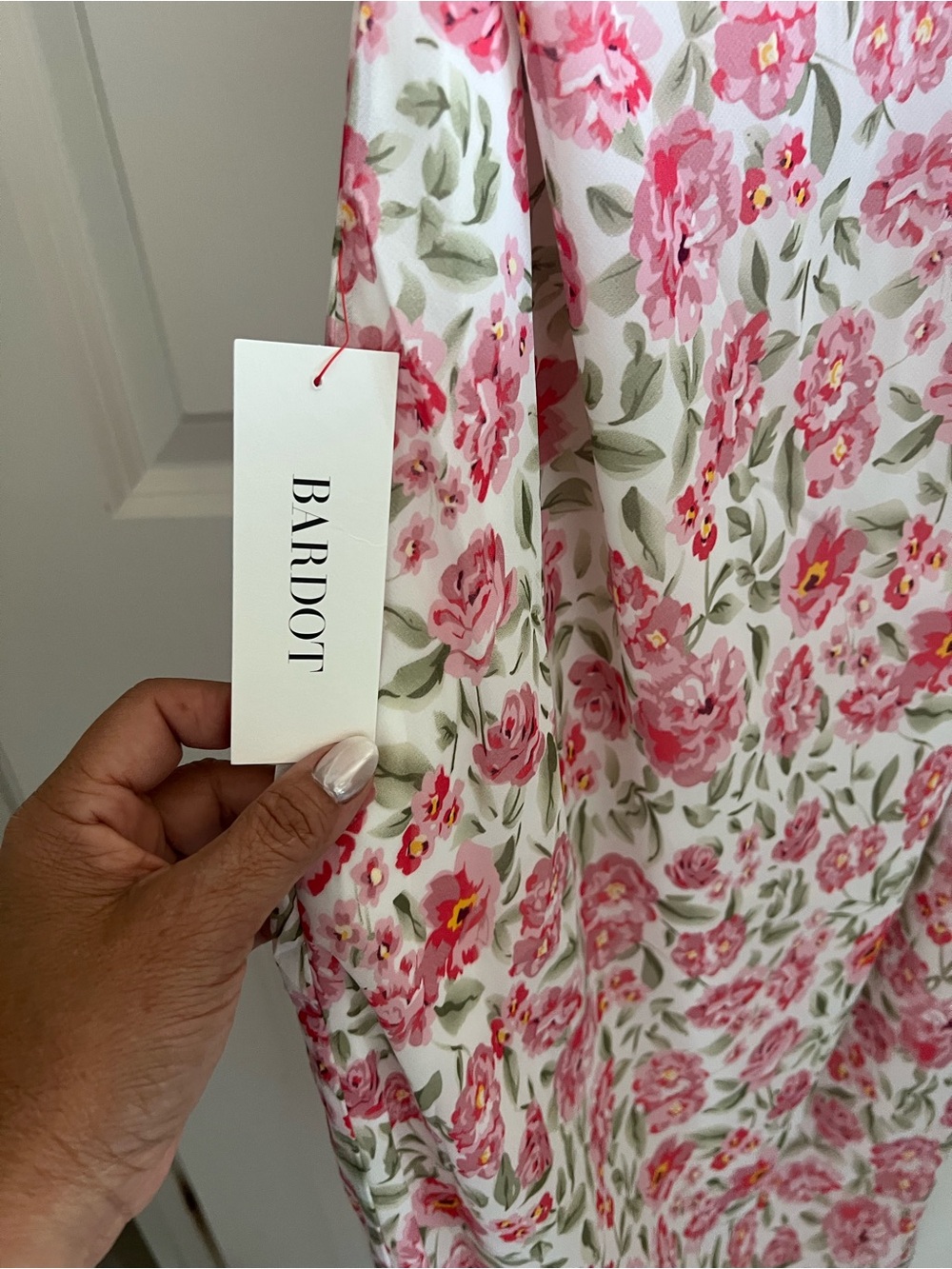 Bardot Pink & Green Floral Dress - Picture 5 of 9